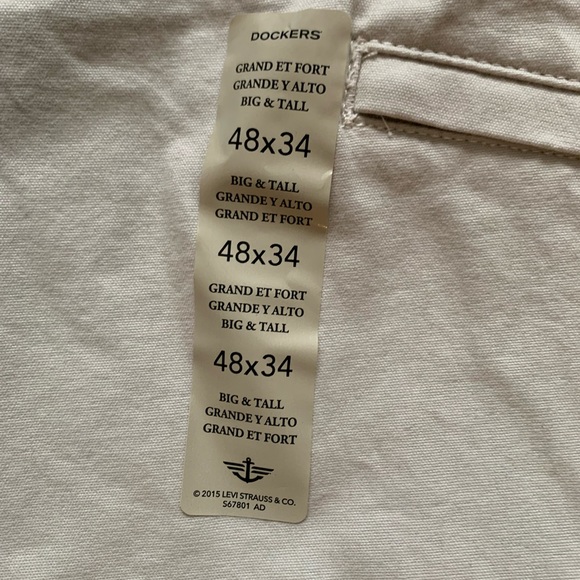 Dockers Mens Big & Tall Utility Cargo 48 X 34 Pants Sizes NWT khaki - Picture 3 of 6
